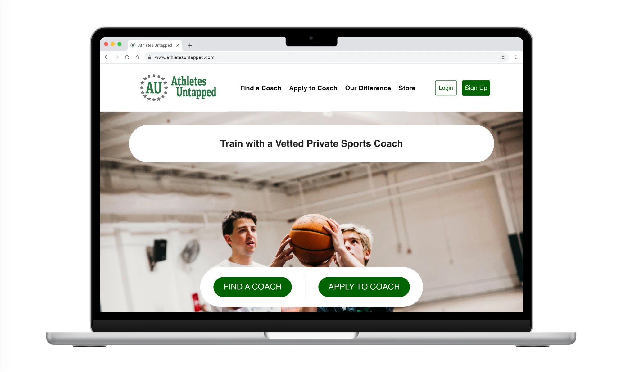 The original Athletes Untapped homepage